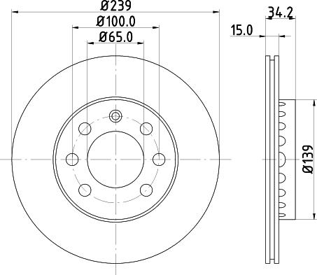 HELLA 8DD 355 107-581 - Jarrulevy inparts.fi