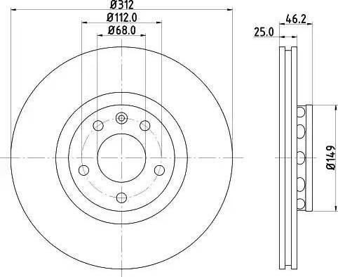 HELLA 8DD 355 107-511 - Jarrulevy inparts.fi