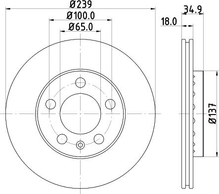 HELLA 8DD 355 107-651 - Jarrulevy inparts.fi