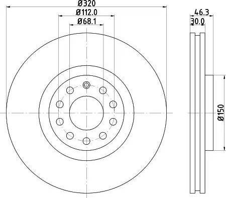 HELLA 8DD 355 107-621 - Jarrulevy inparts.fi