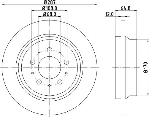 HELLA 8DD 355 107-091 - Jarrulevy inparts.fi