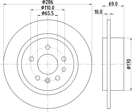 HELLA 8DD 355 121-952 - Jarrulevy inparts.fi