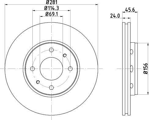 HELLA 8DD 355 107-031 - Jarrulevy inparts.fi