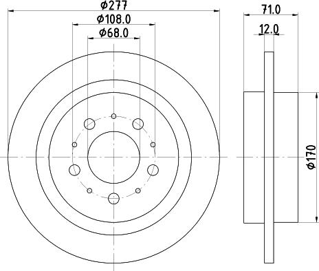 HELLA 8DD 355 107-101 - Jarrulevy inparts.fi