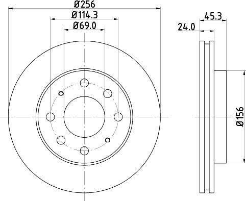 HELLA 8DD 355 107-321 - Jarrulevy inparts.fi