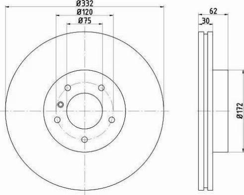 HELLA 8DD 355 107-751 - Jarrulevy inparts.fi