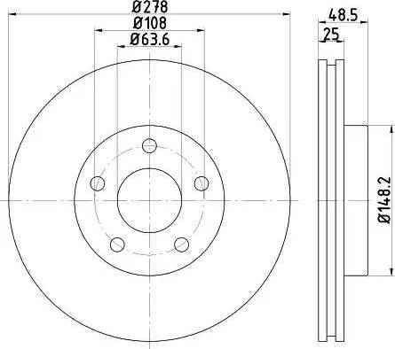 HELLA 8DD 355 119-491 - Jarrulevy inparts.fi