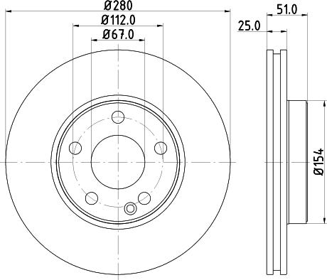 HELLA 8DD 355 129-671 - Jarrulevy inparts.fi