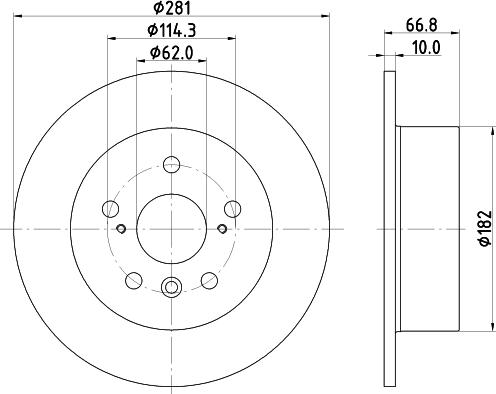 HELLA 8DD 355 119-671 - Jarrulevy inparts.fi