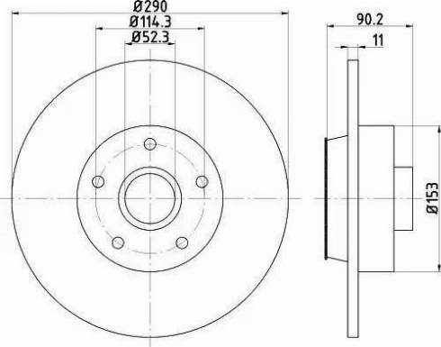 HELLA 8DD 355 119-301 - Jarrulevy inparts.fi