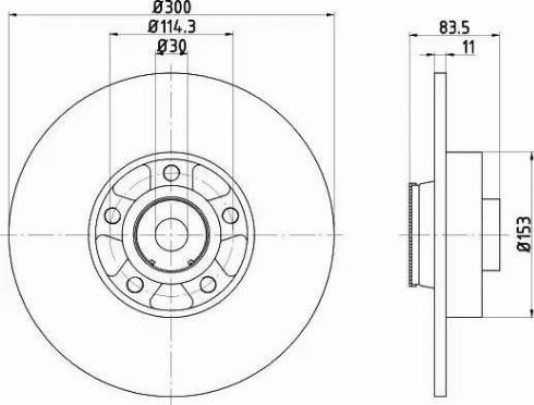 HELLA 8DD 355 119-311 - Jarrulevy inparts.fi