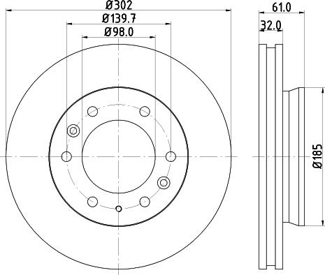 HELLA 8DD 355 119-211 - Jarrulevy inparts.fi