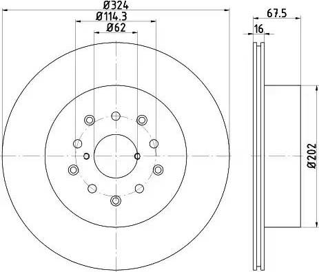 HELLA 8DD 355 114-941 - Jarrulevy inparts.fi