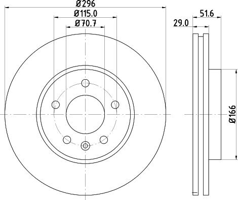 HELLA 8DD 355 114-401 - Jarrulevy inparts.fi