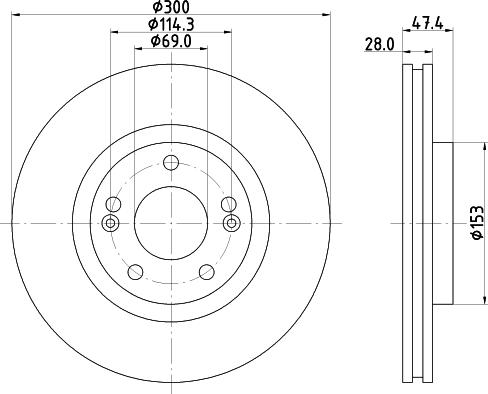 HELLA 8DD 355 114-481 - Jarrulevy inparts.fi