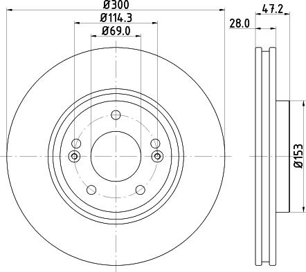 HELLA 8DD 355 128-831 - Jarrulevy inparts.fi