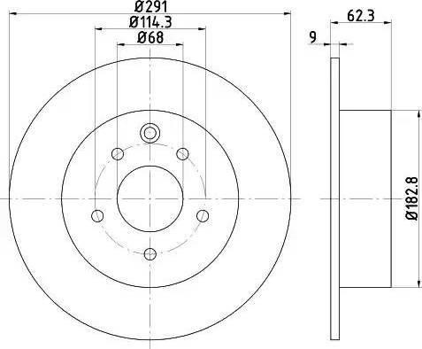 HELLA 8DD 355 119-101 - Jarrulevy inparts.fi