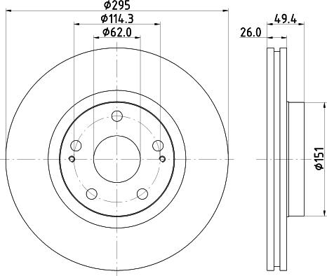 HELLA 8DD 355 114-671 - Jarrulevy inparts.fi