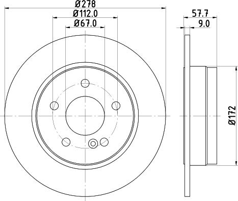 HELLA 8DD 355 114-181 - Jarrulevy inparts.fi