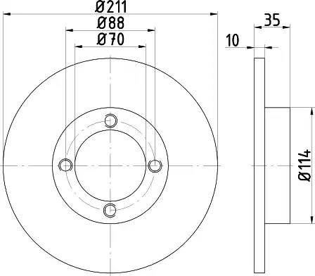 HELLA 8DD 355 114-851 - Jarrulevy inparts.fi