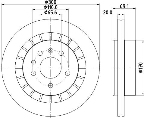 HELLA 8DD 355 122-962 - Jarrulevy inparts.fi