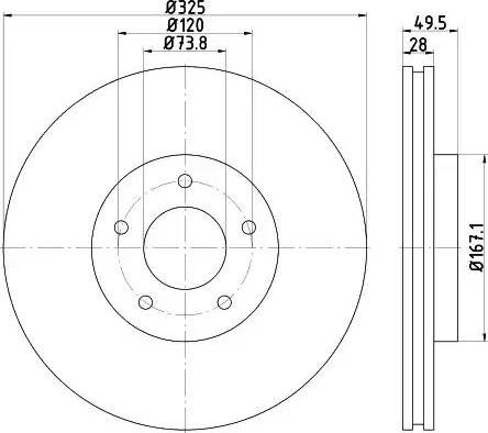 HELLA 8DD 355 115-951 - Jarrulevy inparts.fi