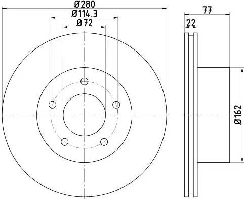 HELLA 8DD 355 115-901 - Jarrulevy inparts.fi