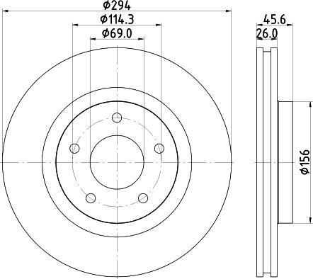 HELLA 8DD 355 115-911 - Jarrulevy inparts.fi