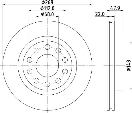 HELLA 8DD 355 115-452 - Jarrulevy inparts.fi