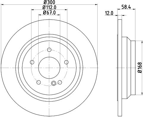 HELLA 8DD 355 115-412 - Jarrulevy inparts.fi