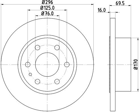 HELLA 8DD 355 115-521 - Jarrulevy inparts.fi