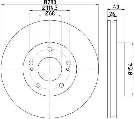 HELLA 8DD 355 115-641 - Jarrulevy inparts.fi