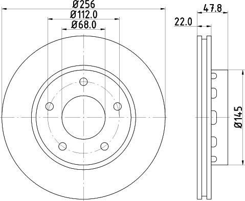 HELLA 8DD 355 115-182 - Jarrulevy inparts.fi