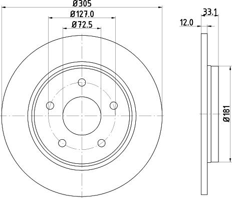 HELLA 8DD 355 115-801 - Jarrulevy inparts.fi