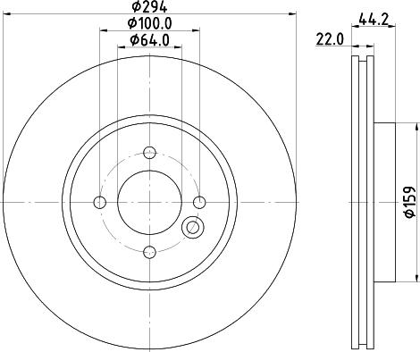 HELLA 8DD 355 115-881 - Jarrulevy inparts.fi