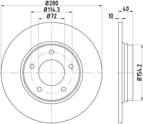 HELLA 8DD 355 115-831 - Jarrulevy inparts.fi