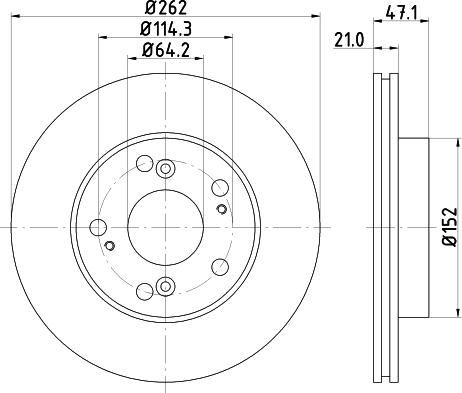 HELLA 8DD 355 115-341 - Jarrulevy inparts.fi