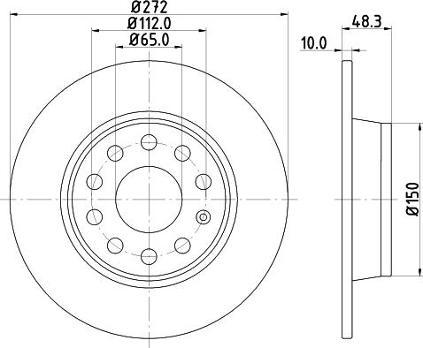 HELLA 8DD 355 124-041 - Jarrulevy inparts.fi