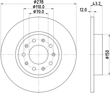 HELLA 8DD 355 116-671 - Jarrulevy inparts.fi