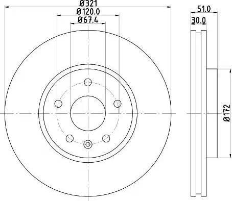 HELLA 8DD 355 121-581 - Jarrulevy inparts.fi