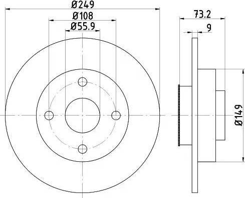 HELLA 8DD 355 116-081 - Jarrulevy inparts.fi