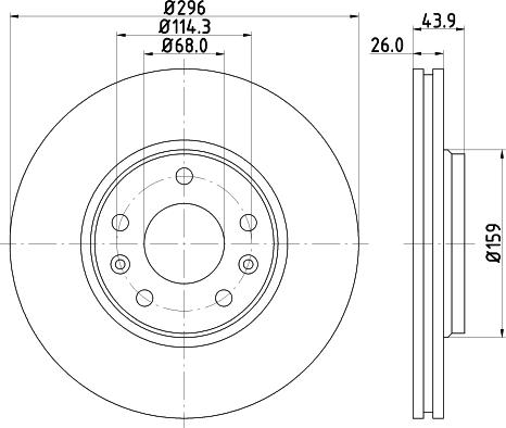 HELLA 8DD 355 116-161 - Jarrulevy inparts.fi