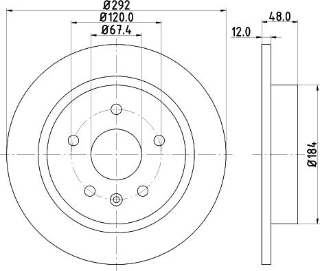 HELLA 8DD 355 116-831 - Jarrulevy inparts.fi