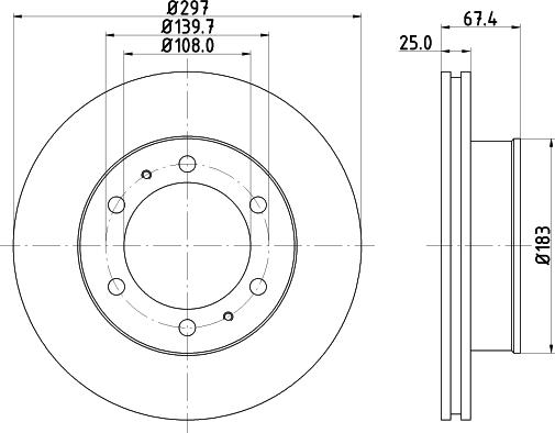 HELLA 8DD 355 134-011 - Jarrulevy inparts.fi