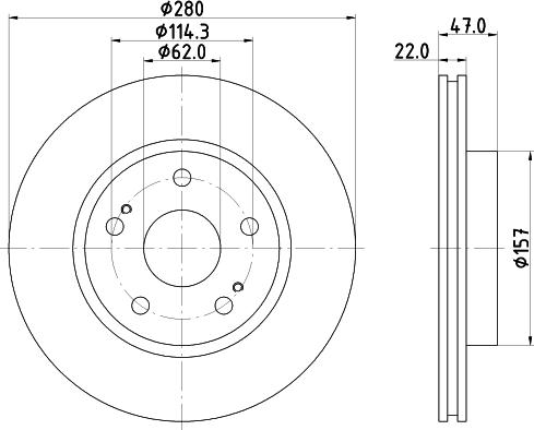 HELLA 8DD 355 116-771 - Jarrulevy inparts.fi