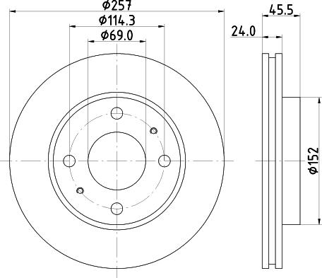 HELLA 8DD 355 110-931 - Jarrulevy inparts.fi