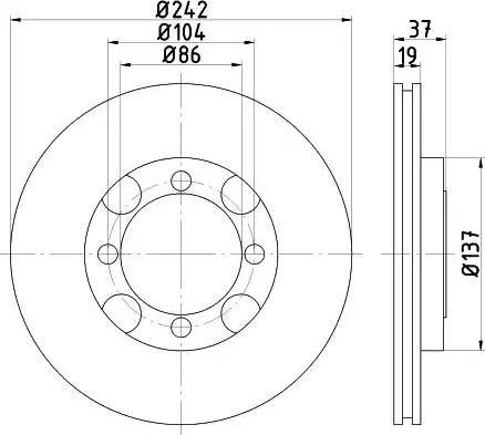 HELLA 8DD 355 110-921 - Jarrulevy inparts.fi