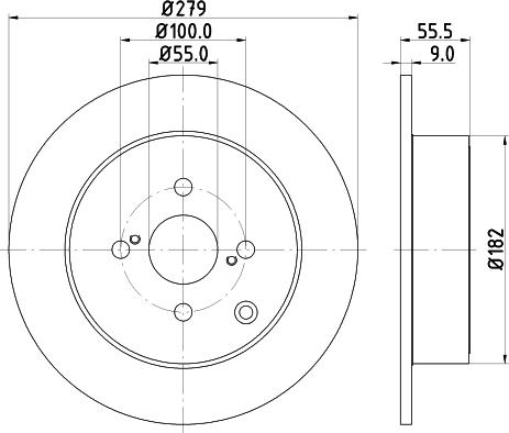 HELLA 8DD 355 110-511 - Jarrulevy inparts.fi