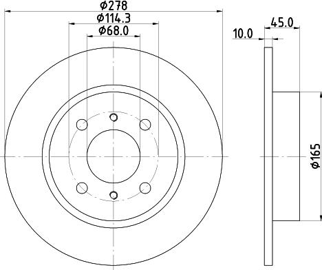 HELLA 8DD 355 110-661 - Jarrulevy inparts.fi