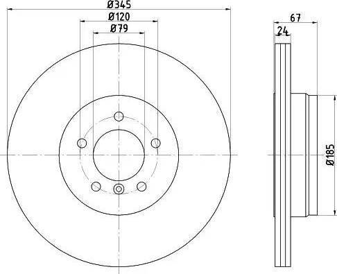 HELLA 8DD 355 122-051 - Jarrulevy inparts.fi